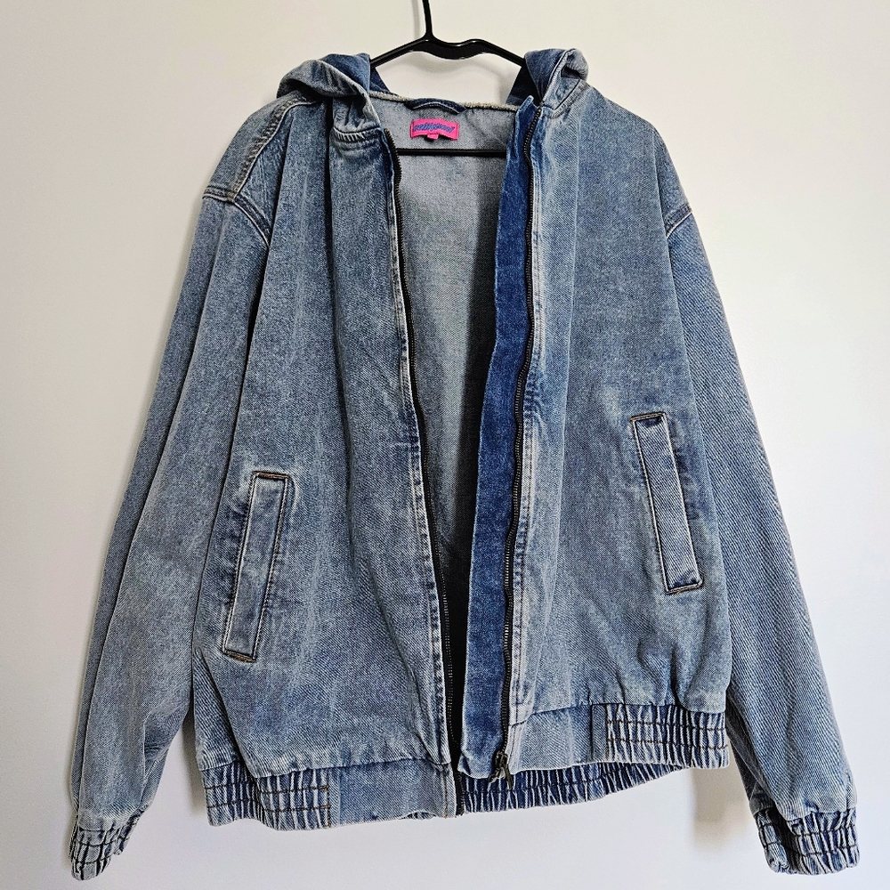 Heavyweight & Hooded Denim Bomber Jacket